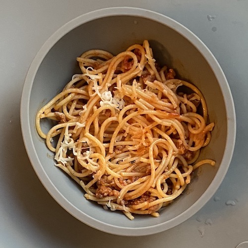 Toddler Dinner Idea: Spaghetti