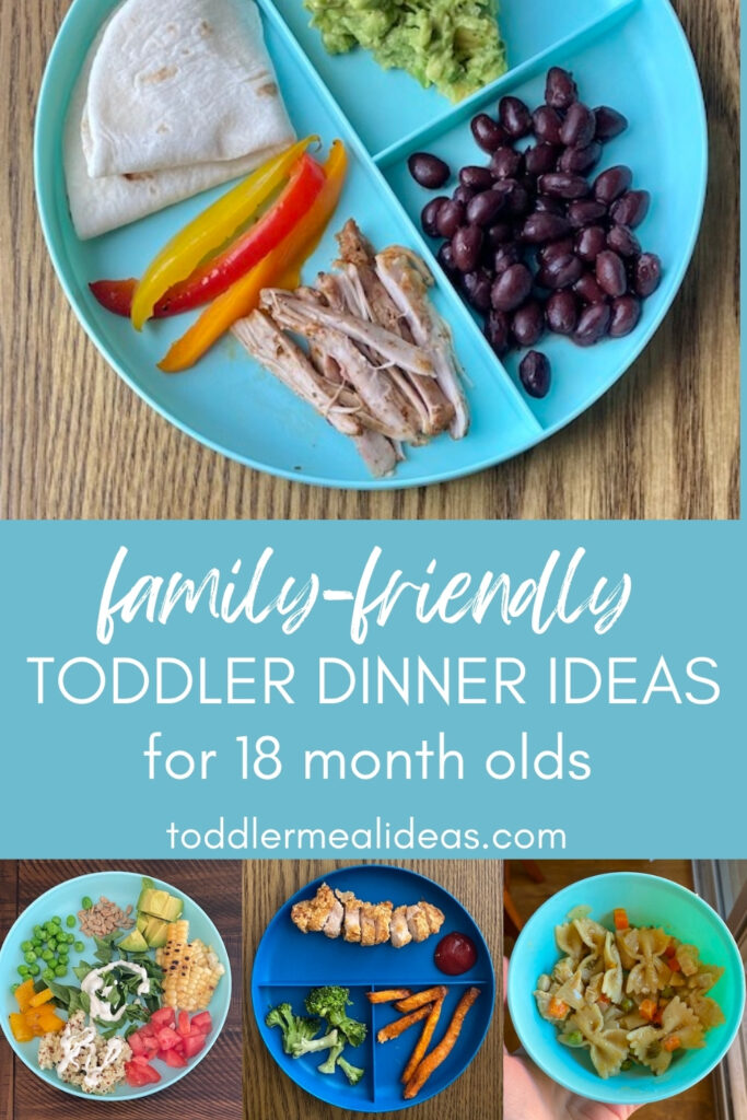 Graphic: family-friendly toddler dinner ideas for 18 months