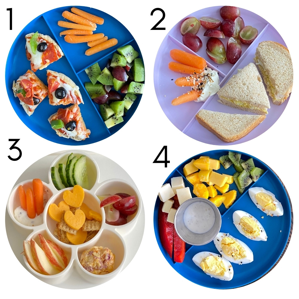 Four toddler meal ideas: finger food plates