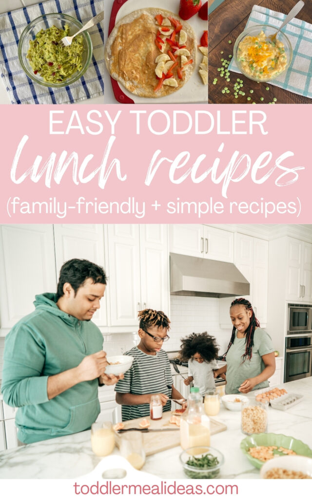 Family-friendly toddler lunch idea recipes graphic