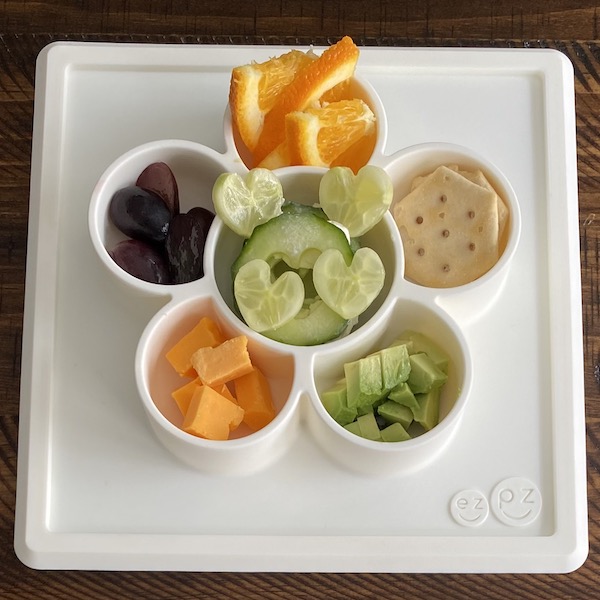 Toddler plate with snacks